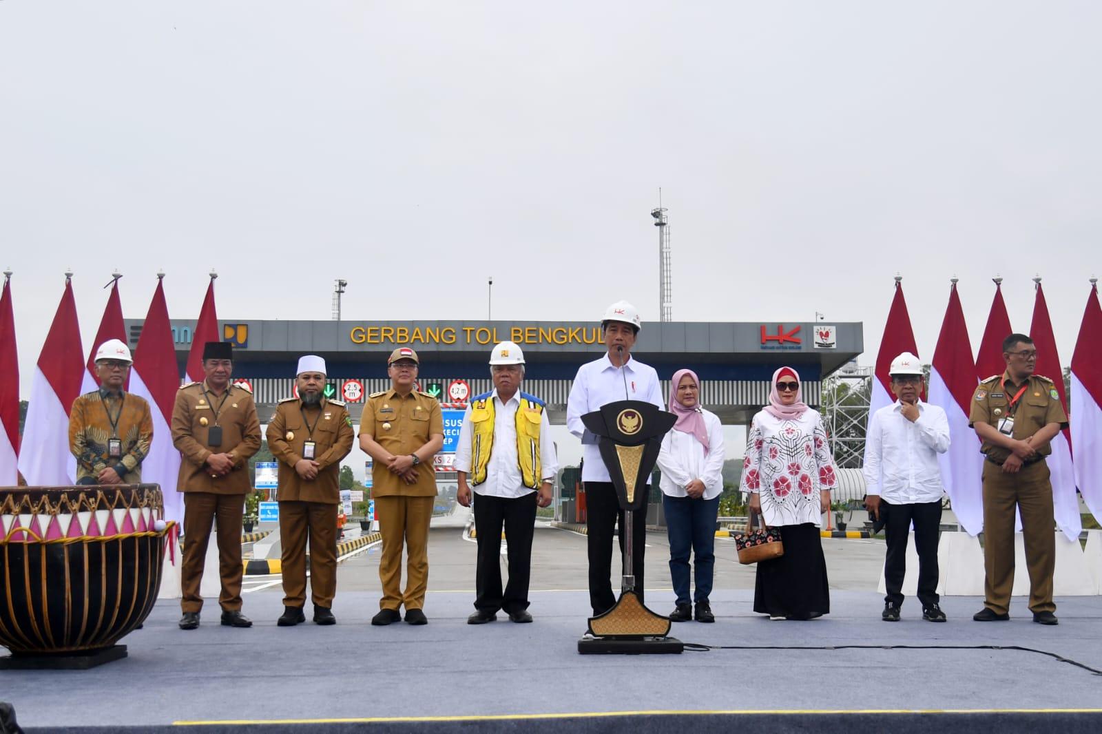 Sambutan Presiden Joko Widodo Pada Peresmian Jalan Tol Bengkulu-Taba ...